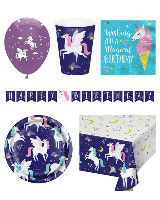 Unicorn Galaxy Deluxe Party Pack for 8