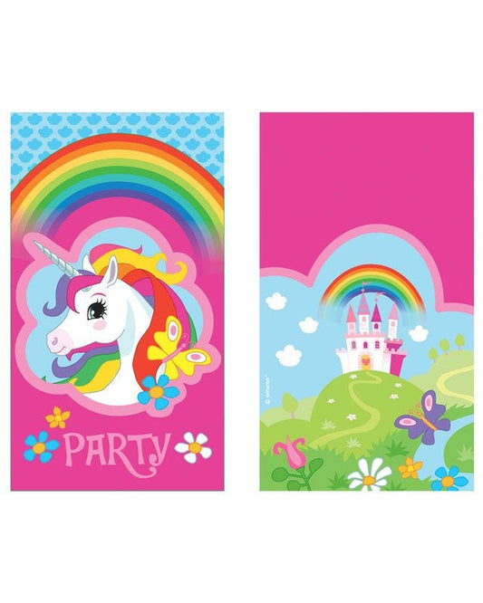 Rainbow Unicorn Party Invitations (8pk)