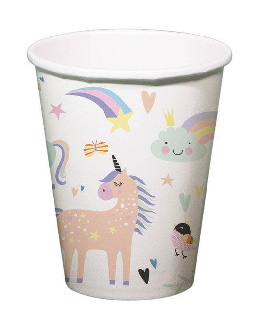 Unicorns & Rainbows Party Paper Cups - 250ml (6pk)