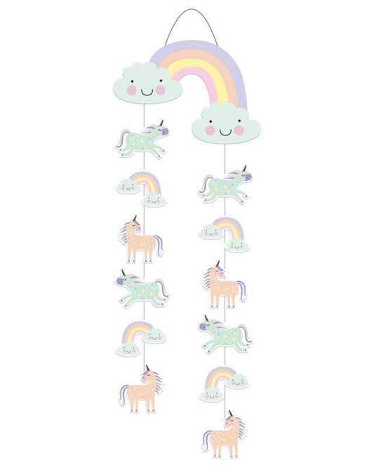 Unicorns & Rainbows Paper Hanging Decoration - 30cm x 85cm