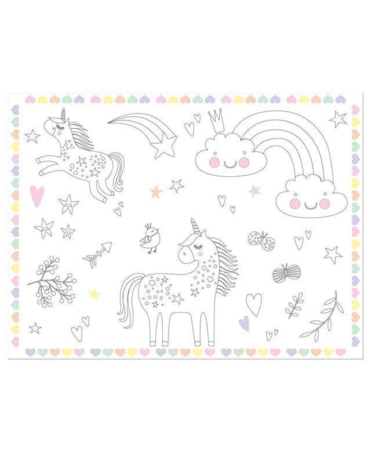 Unicorns & Rainbows Colour-In Placemats (6pk)