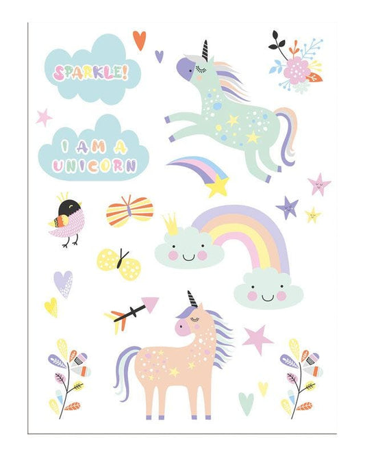 Unicorns & Rainbows Tattoo Sheet