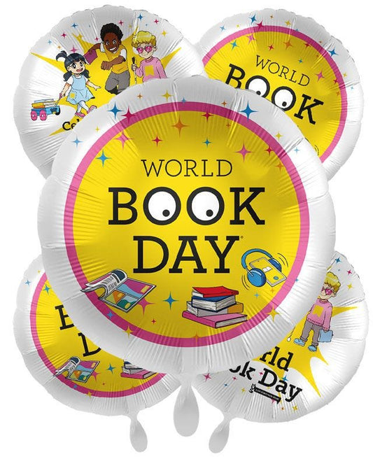World Book Day Balloons - 18" Foil (5pk)