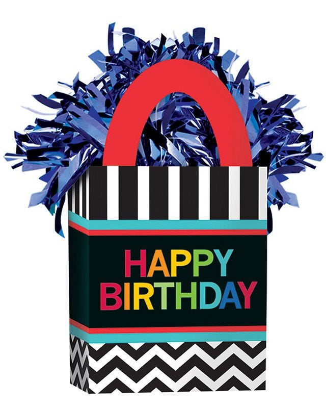 Happy Birthday Gift Bag Balloon Weights - 156g