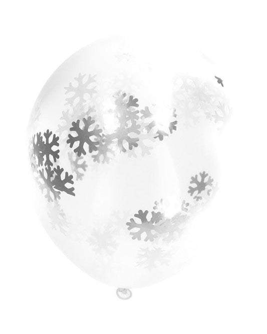 Snowflakes Confetti Balloons - 11" Latex (4pk)