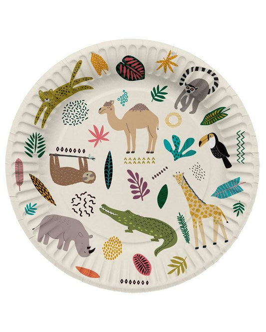 Zoo Party Plates - 23cm (8pk)