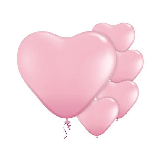 Pink Heart Balloons - 6'' Latex (100pk)
