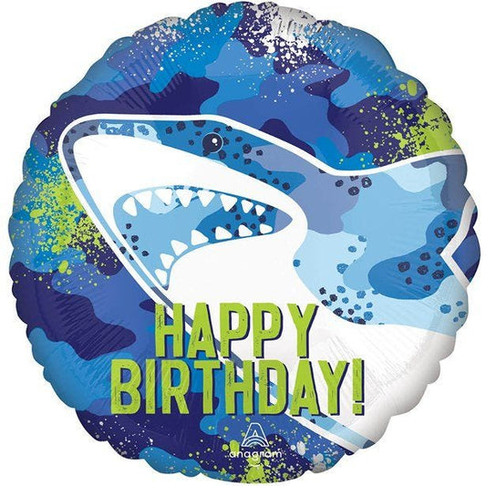 Shark Birthday Balloon - 18" Foil