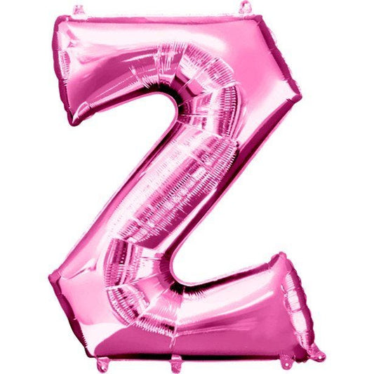 Pink Letter Z Balloon - 34" Foil