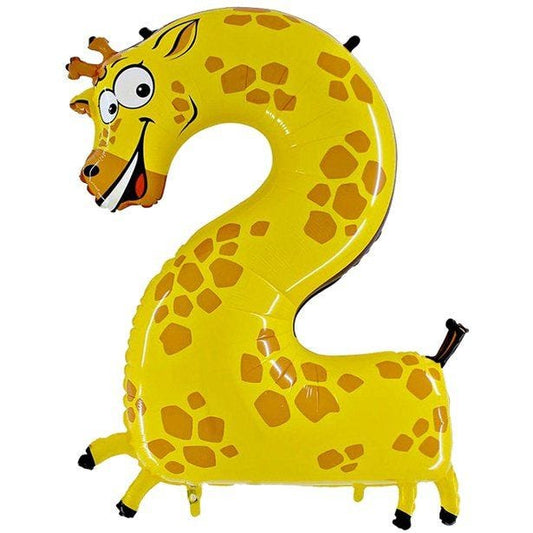 Giraffe Number 2 Balloon - 40'' Animaloon Foil