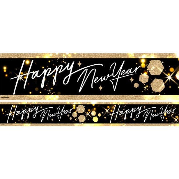 Gold Glitter New Year Banners - 1m (3pk)