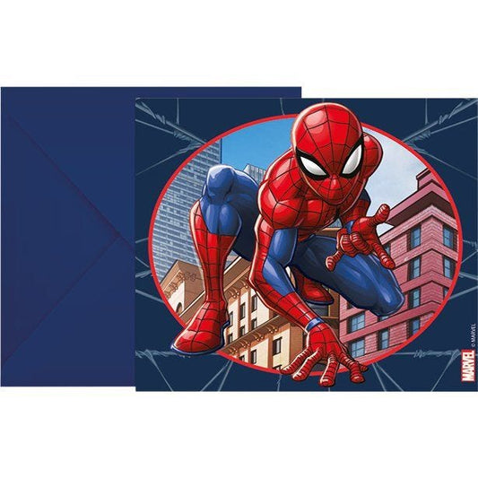 Spiderman Crime Fighter Invitations (6pk)