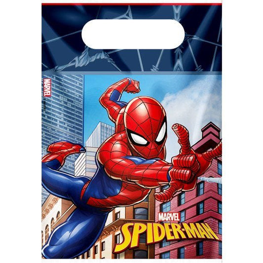 Spiderman Crime Fighter Plastic Loot Bags (6pk)