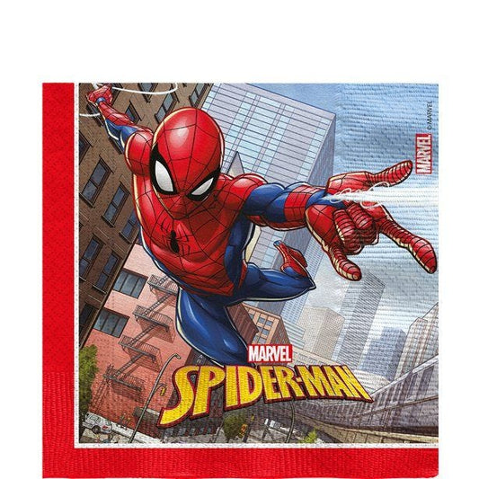 Spiderman Crime Fighter Paper Napkins - 33cm (20pk)