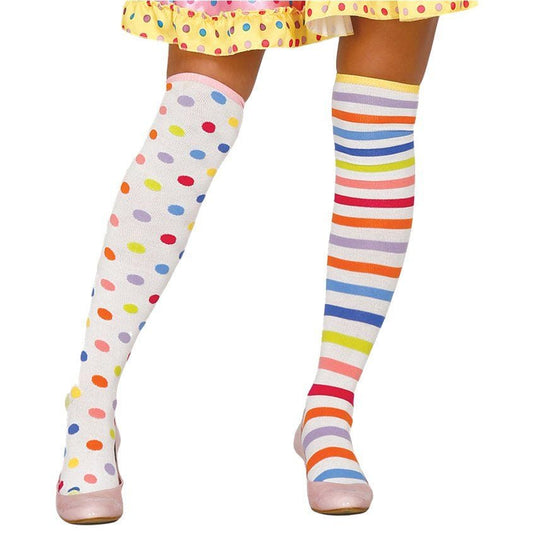 Rainbow Dotted & Striped Stockings