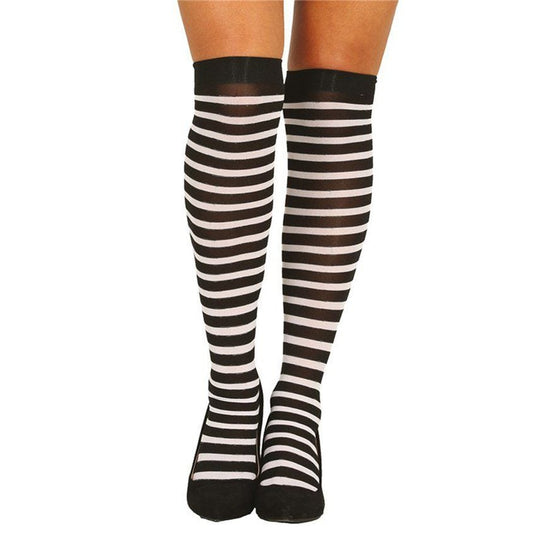 Black & White Striped Stockings
