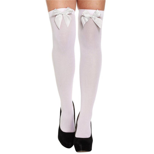 White Stockings with White Bows