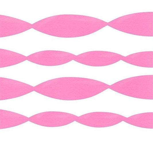 Pink Crepe Paper Streamer - 24m