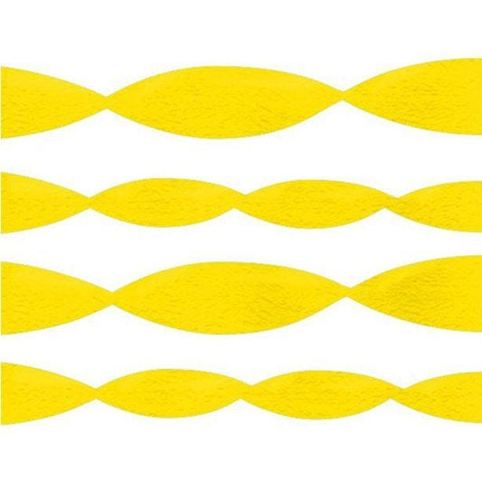 Yellow Crepe Paper Streamer - 24m