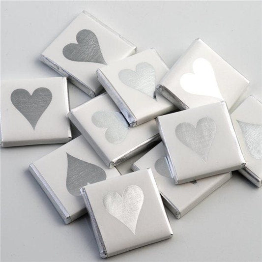 Silver Heart Chocolate Neapolitans x50