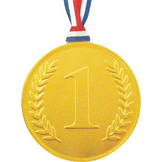 Gold Chocolate No. 1 Medal with ribbon - 23g
