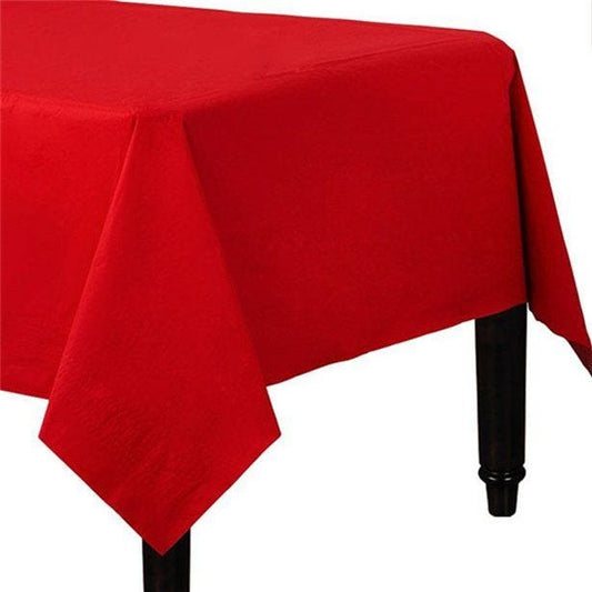 Red Paper Table Cover - 90cm x 90cm (2pk)