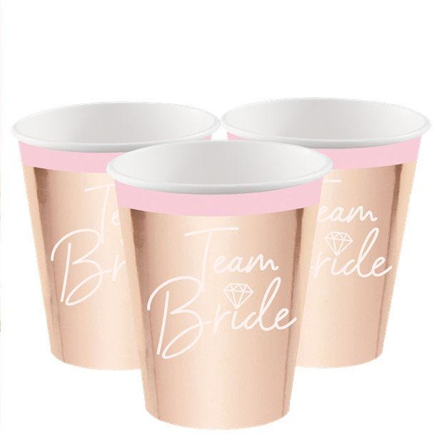 Team Bride Paper Cups - 250ml (8pk)