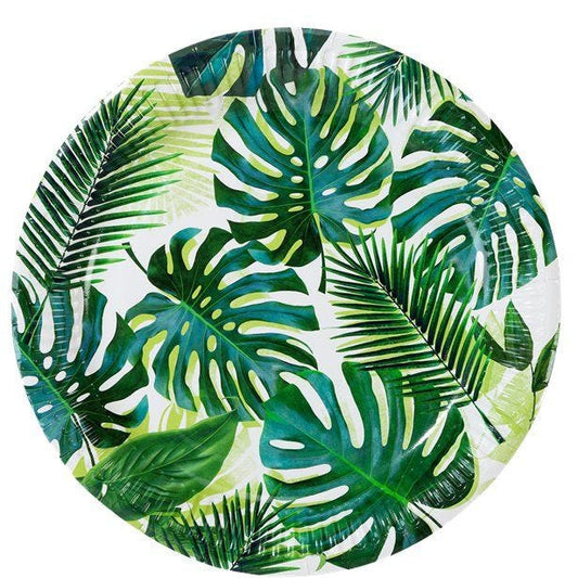 Tropical Fiesta Palm Paper Plates - 23cm (8pk)