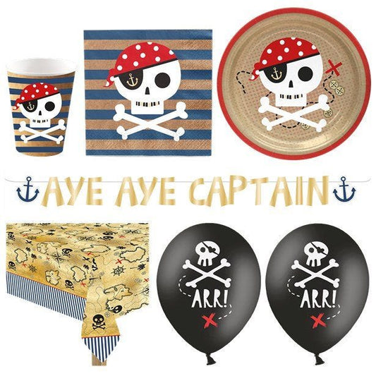 Treasure Island Pirates - Deluxe Party Pack for 16