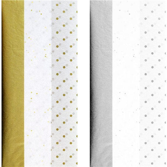 Gold or Silver Tissue Paper Assortment