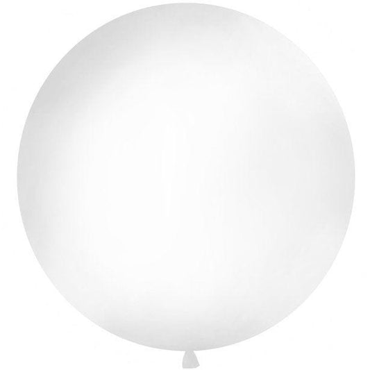 White Giant Latex Balloon - 1m