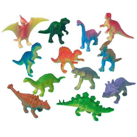 Dinosaur Plastic Prehistoric Figures - 6cm (12pk)