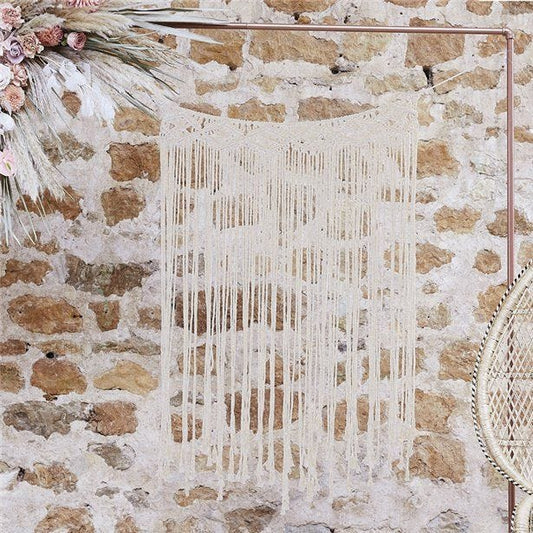 A Touch Of Pampas Natural Macrame Backdrop
