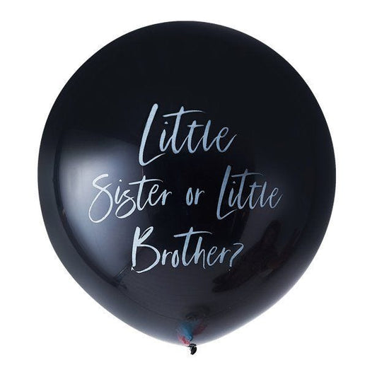 Twinkle Twinkle Gender Reveal Little Brother Or Sister Latex Balloon - 36"