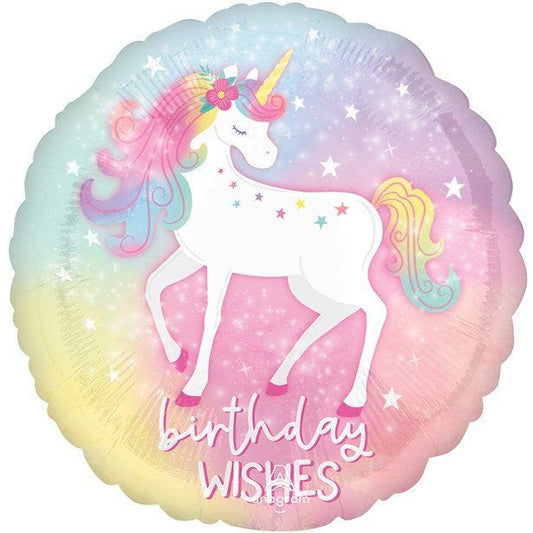 Unicorn Birthday Foil Balloon - 18"
