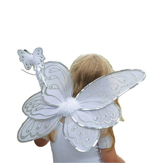 Silver & White Glitter Fairy Accessory Kit - Child