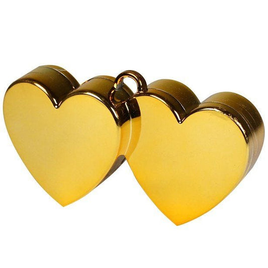Gold Double Heart Balloon Weight- 135g