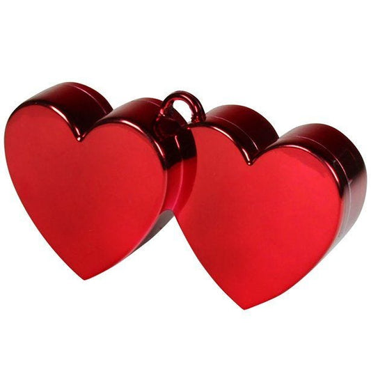 Red Double Heart Balloon Weight - 135g
