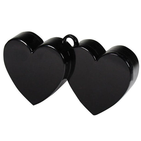 Black Double Heart Balloon Weight - 135g