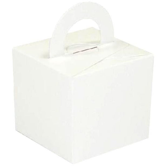 White Cube Balloon Weight/Favour Boxes - 6.5cm (10pk)