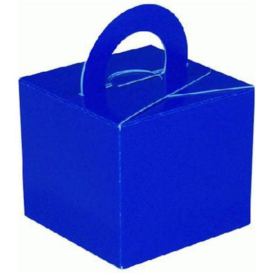Blue Cube Balloon Weight/Favour Boxes - 6.5cm (10pk)