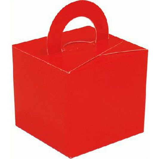 Red Cube Balloon Weight/Favour Boxes - 6.5cm (10pk)