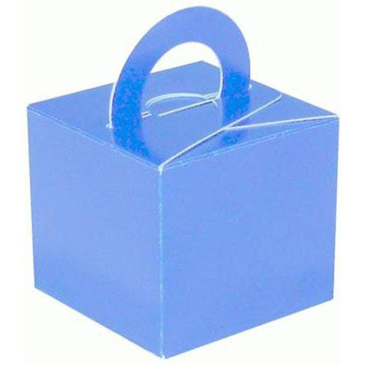 Light Blue Cube Balloon Weight/Favour Boxes - 6.5cm (10pk)