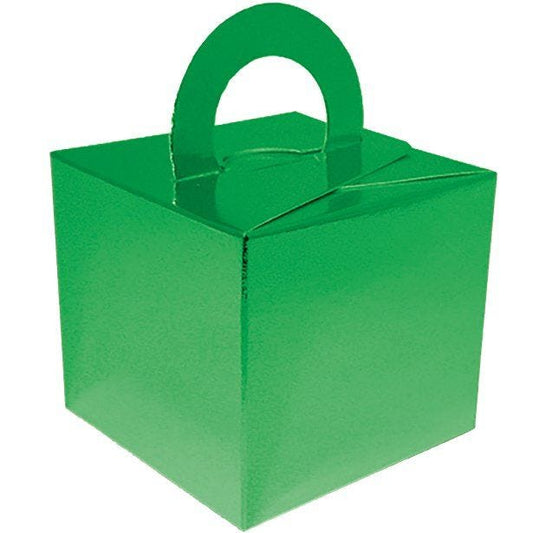 Metallic Green Cube Balloon Weight/Favour Boxes - 6.5cm (10pk)