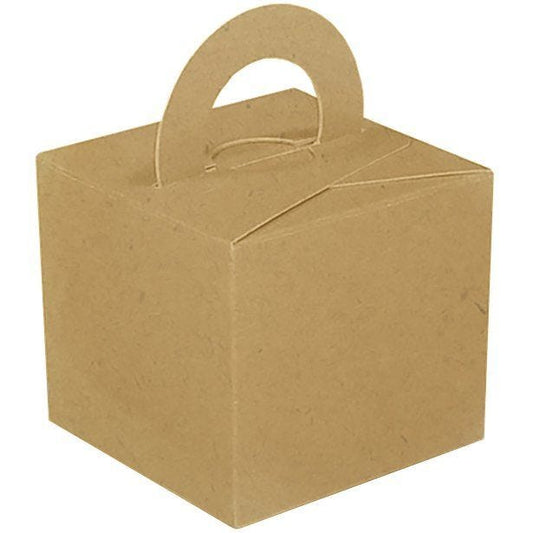 Craft Natural Cube Balloon Weight/Favour Boxes - 6.5cm (10pk)