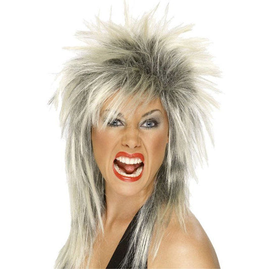 80s Blonde Rock Diva Wig