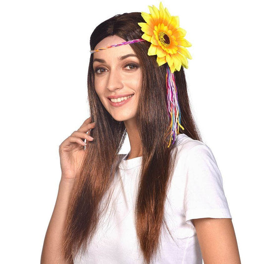 Hippie Wig with Sunflower Headband