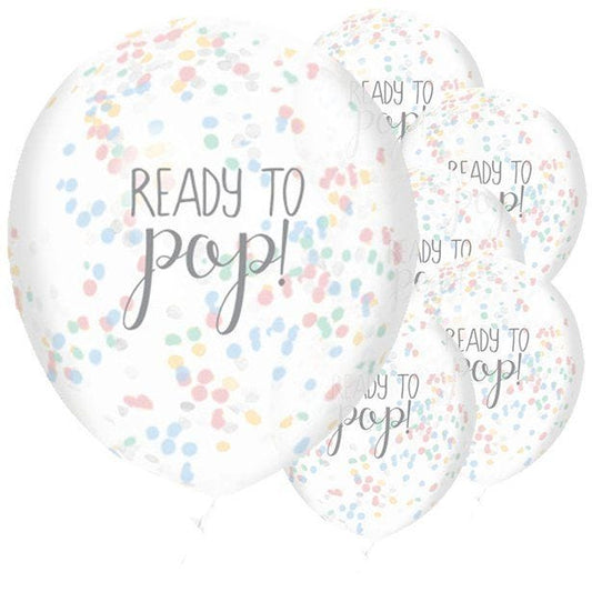 Baby Wishes 'Ready To Pop' Balloons - 12" Latex (5pk)