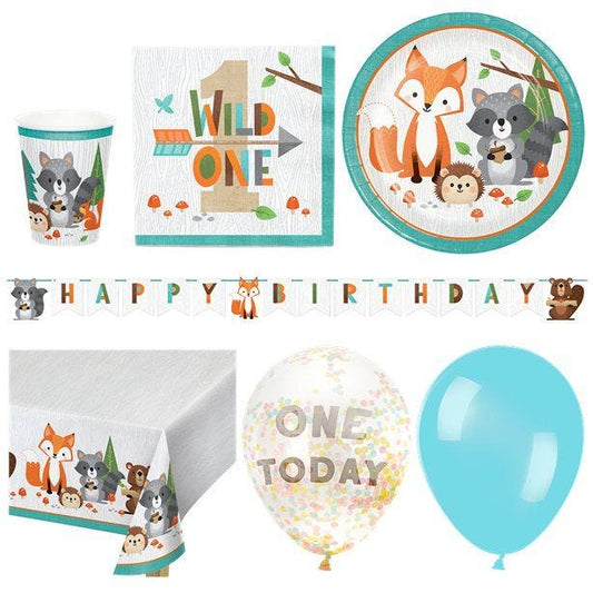 Woodland Animals Deluxe - Deluxe Party Pack for 16