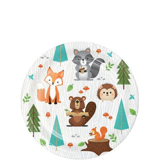 Woodland Animals Paper Plates - 18cm (8pk)